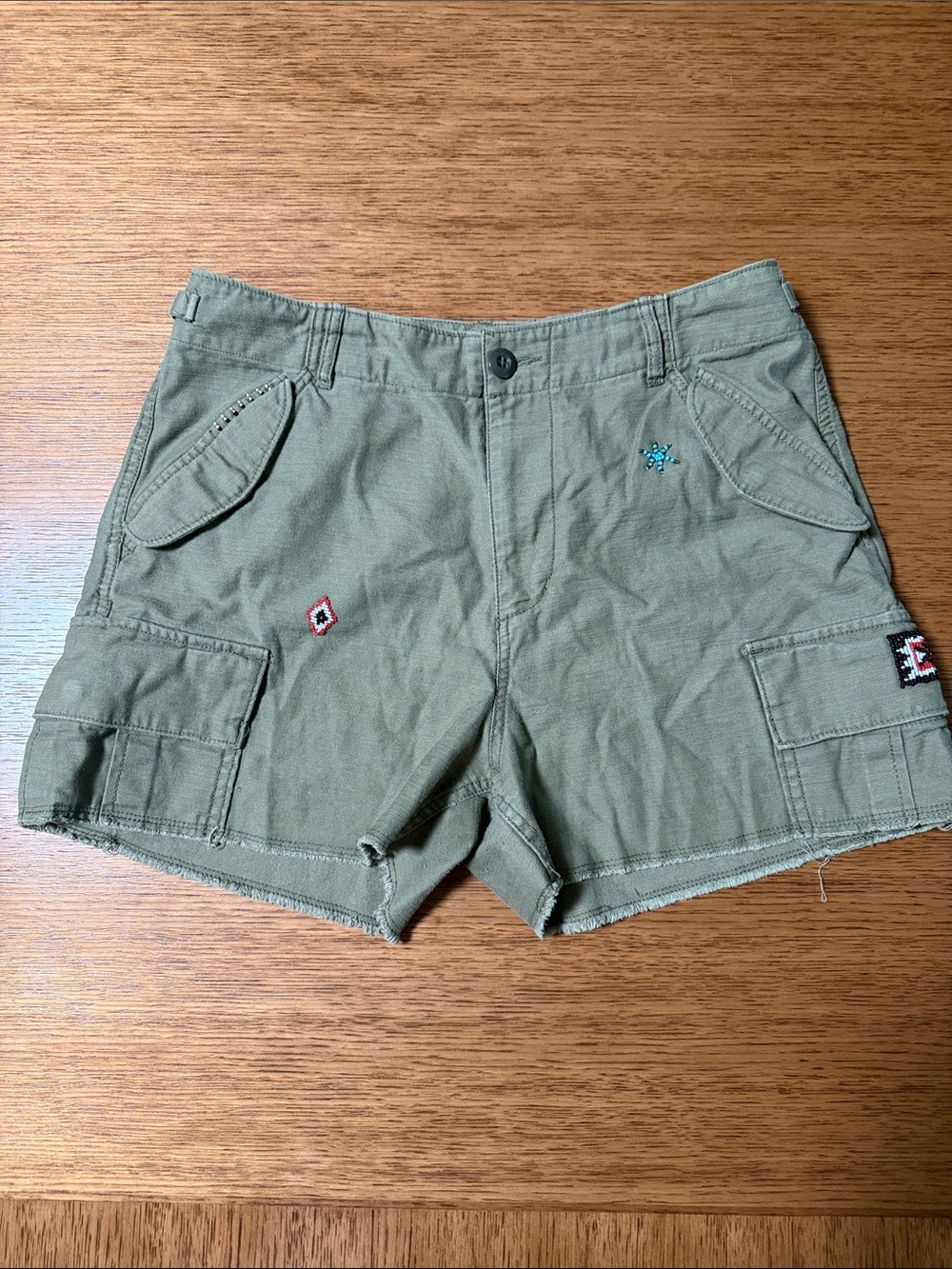 Vintage Ralph Lauren Beaded Cargo Shorts‎